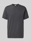 American Vintage T-Shirt mit geripptem Rundhalsausschnitt in Dunkelgra...