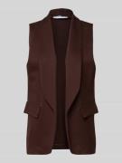 ZABAIONE Weste aus Viskose-Mix mit Pattentaschen Modell 'Am44br' in Du...