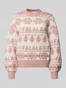 Vila Strickpullover mit Stehkragen Modell 'FROSTINA' in Rose, Größe L