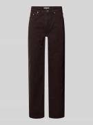 Lacoste Straight Leg Jeans aus reiner Baumwolle in Schoko, Größe 32/32