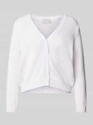 Hemisphere Strickjacke mit Knopfleiste in Offwhite, Größe 42