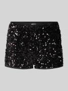 Gina Tricot Shorts mit Pailletten Modell 'Sequin' in Black, Größe M