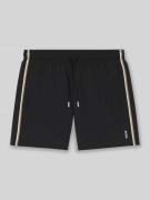 BOSS Badeshorts mit Tunnelzug Modell 'ICONIC' in Black, Größe L