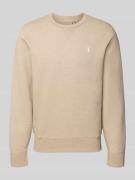 Polo Ralph Lauren Sweatshirt mit Label-Stitching in Sand Melange, Größ...