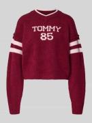 Tommy Jeans Oversized Strickpullover mit Woll-Anteil in Bordeaux, Größ...