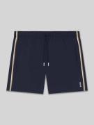 BOSS Badeshorts mit Tunnelzug Modell 'ICONIC' in Dunkelblau, Größe L
