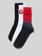 HUGO Socken mit Label-Schriftzug im 3er-Pack Modell 'RIB RISING' in Ro...