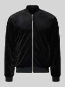 Antony Morato Sweatjacke mit gerippten Abschlüssen in BLACK, Größe L