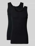 Tom Tailor Tanktop aus reiner Baumwolle im 2er-Pack in Black, Größe XX...