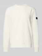 Tom Tailor Regular Fit Langarmshirt aus Baumwoll-Mix in Offwhite, Größ...