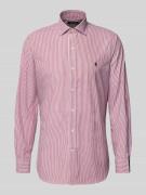 Polo Ralph Lauren Custom Fit Business-Hemd mit Knopfleiste in Bordeaux...