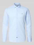 Tommy Hilfiger Tailored Slim Fit Businesshemd aus Baumwoll-Mix in Blau...