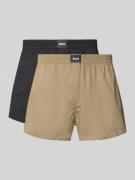 BOSS Boxershorts aus reiner Baumwolle im 2er-Pack in Camel, Größe L