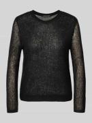 Luisa Cerano Strickpullover mit Rundhalsausschnitt in Black, Größe 36
