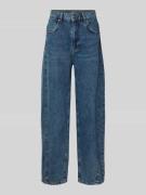 Oui Wide Fit Jeans mit Eingrifftaschen in Jeansblau, Größe 36