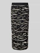 Marc Cain Midirock mit Gehschlitz und elastischem Bund in Black, Größe...