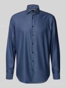 Jake*s Regular Fit Businesshemd in Premiumqualität in Marine, Größe 39...