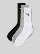 PUMA Tennissocken mit Logo im 3er-Pack in Weiss, Größe 35-38