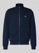 Lacoste Regular Fit Sweatjacke aus Baumwoll-Mix in Marine, Größe L