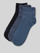 PUMA Sneakersocken mit Logo im 3er-Pack in Anthrazit, Größe 39-42