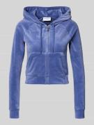 Juicy Couture Sweatjacke mit Kapuze Modell 'MADISON' in Rauchblau, Grö...