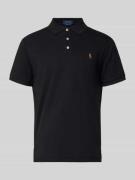 Polo Ralph Lauren Poloshirt mit Label-Stitching in Black, Größe L
