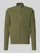 PME Legend Strickjacke mit Reißverschluss in Oliv, Größe L