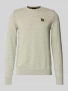 PME Legend Strickpullover mit gerippten Abschlüssen in Mint, Größe L