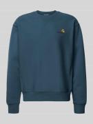Carhartt Work In Progress Sweatshirt mit Label-Stitching in Eisblau, G...
