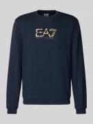EA7 Emporio Armani Sweatshirt mit Logo und Rundhalsausschnitt in Dunke...