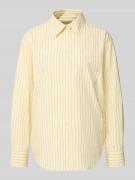 Gant Relaxed Fit Bluse mit Brusttasche in Pastellgelb, Größe 34