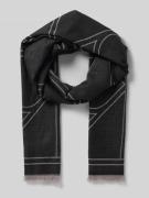 CK Calvin Klein Schal aus Viskose-Mix mit Fransen in Black, Größe 1