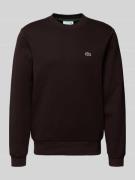Lacoste Classic Fit Sweatshirt aus Baumwoll-Mix in Dunkelbraun, Größe ...