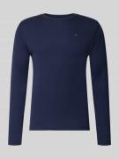 Tommy Jeans Slim Fit Longsleeve mit Rippenstruktur in Marine Melange, ...