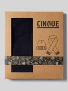 CINQUE Schal und Mütze aus Woll-Mix im Set in Dunkelblau, Größe 1