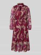 ZABAIONE Midikleid mit V-Ausschnitt Modell 'Za44raa' in Bordeaux, Größ...