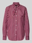 Lauren Ralph Lauren Hemdbluse mit Knopfleiste Modell 'NUSILA' in Dunke...