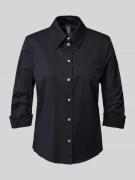 Marc Cain Hemdbluse mit Knopfleiste in Marine, Größe 34