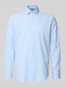 Jake*s Regular Fit Business-Hemd mit Knopfleiste in Bleu, Größe 41/42