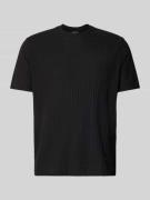 Emporio Armani T-Shirt mit geripptem Rundhalsausschnitt in Black, Größ...