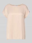 More & More T-Shirt mit U-Boot-Ausschnitt in Sand, Größe 36