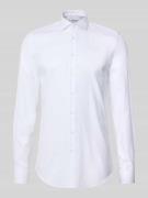 Jake*s Slim Fit Businesshemd mit extra langem Arm in Weiss, Größe 39/4...