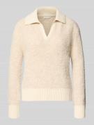 Tom Tailor Regular Fit Pullover aus Baumwoll-Mix mit Polo-Kragen in Sa...