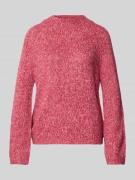 Tom Tailor Relaxed Fit Strickpullover mit Woll-Anteil in Pink Melange,...