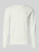Gant Longsleeve mit Label-Stitching in Offwhite, Größe 4XL