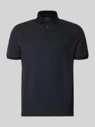 Emporio Armani Regular Fit Poloshirt mit Strukturmuster in Marine, Grö...