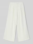 Weise Stoffhose mit elastischem Bund in Ecru, Größe 128