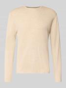 Christian Berg Men Strickpullover mit Rundhalsausschnitt in Sand Melan...