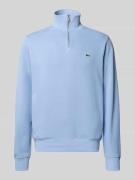 Lacoste Regular Fit Troyer aus reiner Baumwolle in Bleu, Größe L