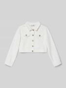 Happy Girls Jacke mit Stitchings und Brusttaschen in Ecru, Größe 128